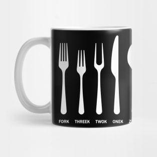 Fork Threek Twok Onek Zerok Mug